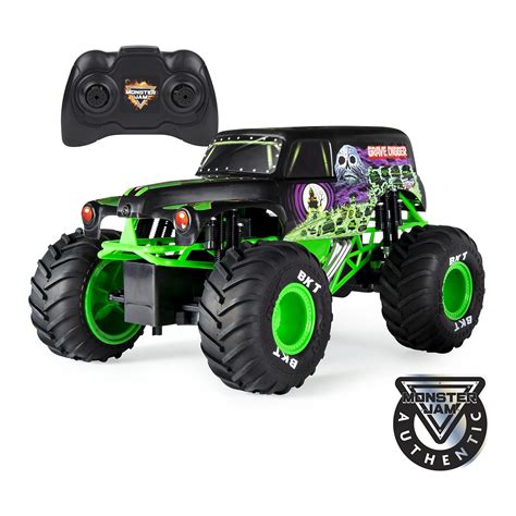 Amazon.com: Monster Jam, Official Mega Grave Digger All-Terrain Remote Control Monster Truck, Over 2 Ft. Tall, 1:6 Scale, Kids Toys for Boys and Girls Ages 4 …